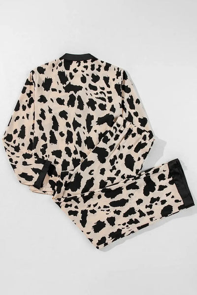 Button Up Long Sleeve Top and Pants Lounge Set - Jeans Junction Online