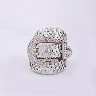 PU Leather Rhinestone Belt - Jeans Junction Online