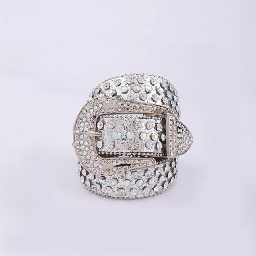 PU Leather Rhinestone Belt - Jeans Junction Online 