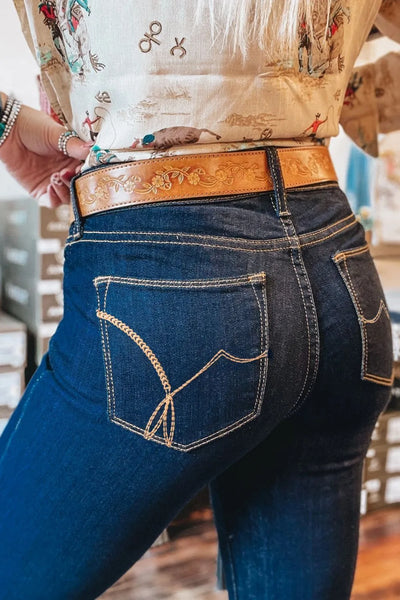 Center Seam Deep Wash Straight Jeans - Jeans Junction Online