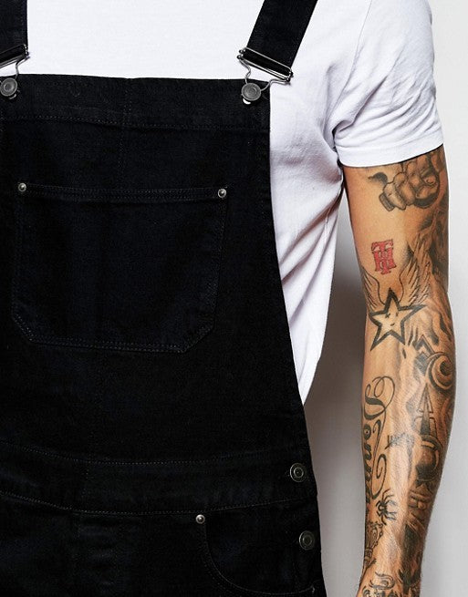 Fashionable men's suspender denim rompers - Jeans Junction Online 