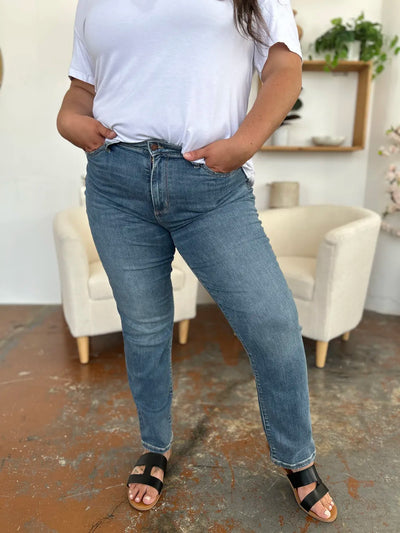 Judy Blue Full Size High Waist Straight Jeans - Jeans Junction Online