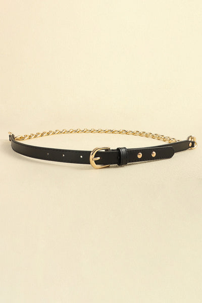 PU Leather Chain Belt - Jeans Junction Online