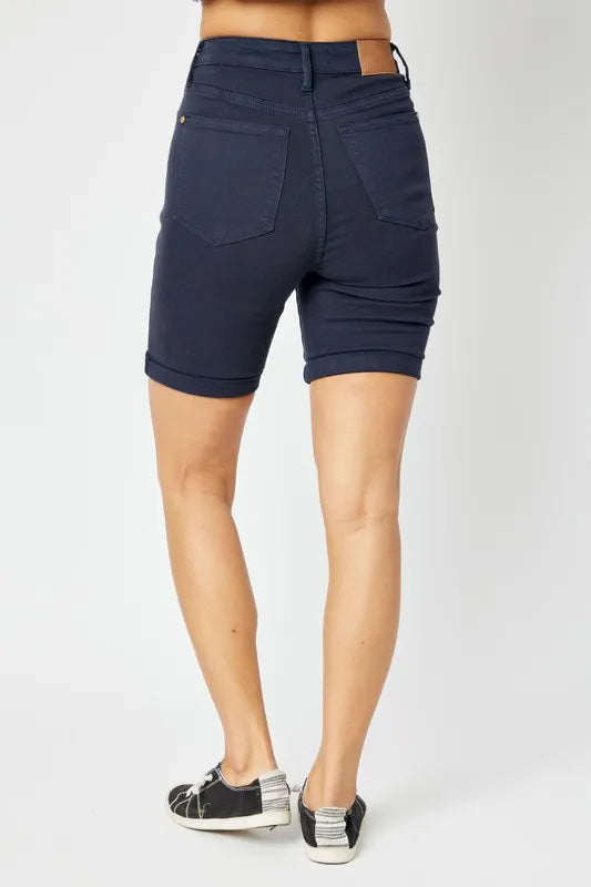 Judy Blue Full Size High Waist Tummy Control Bermuda Shorts - Jeans Junction Online