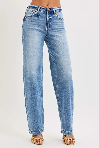 RISEN High Rise Wide Baggy Jeans - Jeans Junction Online
