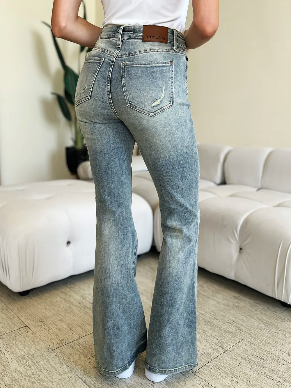 Judy Blue Full Size Mid Rise Flare Jeans - Jeans Junction Online