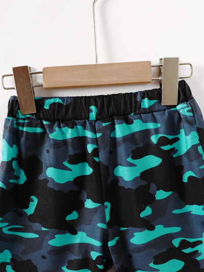 Children's Dinosaur Sleeveless Hooded Top and Pants Set - Jeans Junction Online