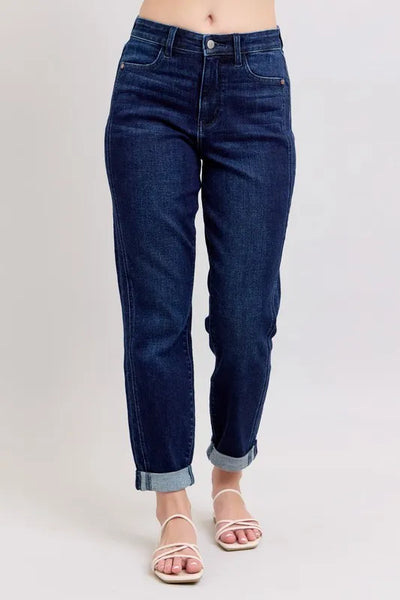 Judy Blue Full Size High Waist Boyfriend Jeans Plus Size - Jeans Junction Online