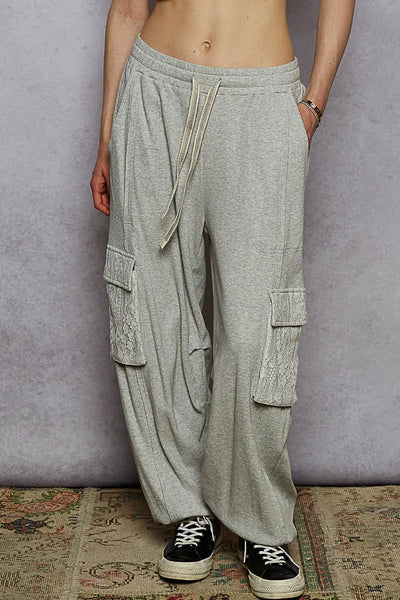 POL Drawstring Lace Cargo Pocketed Joggers - Jeans Junction Online