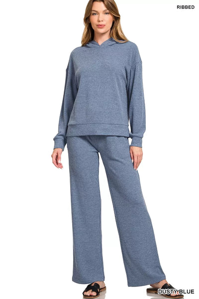 Zenana Ribbed Drawstring Lounge Pants - Jeans Junction Online