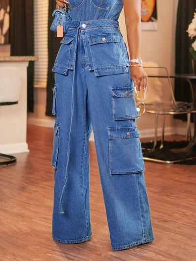 Wide Leg Cargo Jeans - Jeans Junction Online