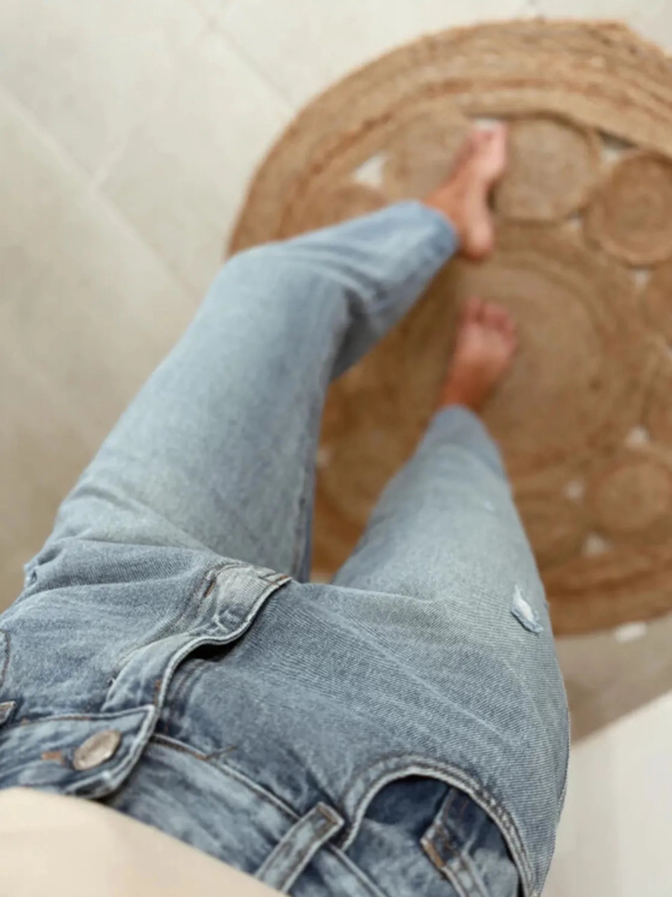 Distressed Ankle-length Straight Jeans - Jeans Junction Online