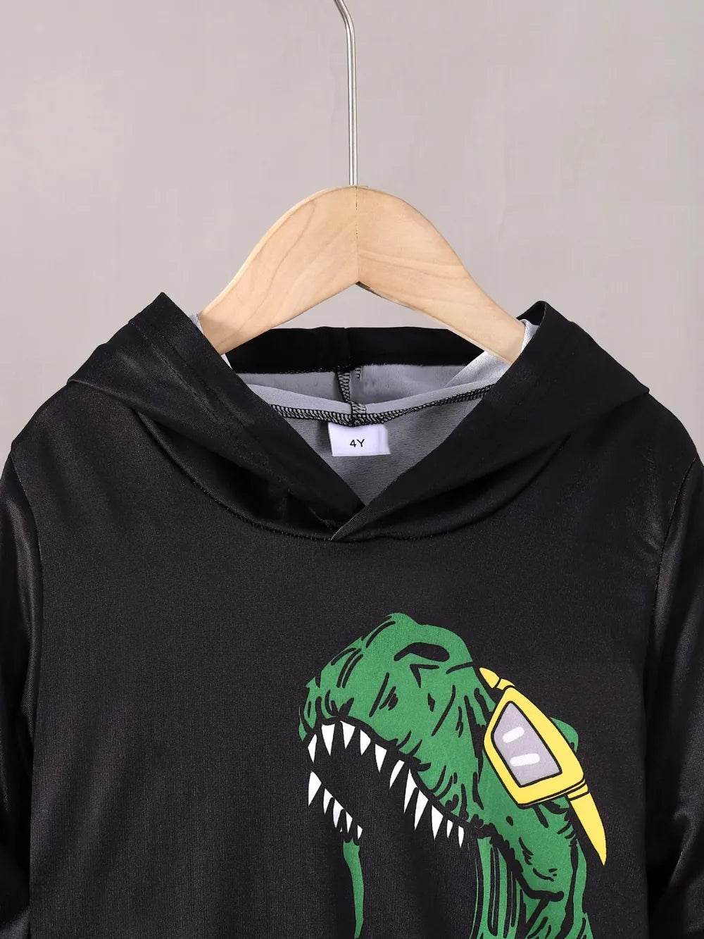 Children's Dinosaur Graphic Hoodie and Pants Set - Jeans Junction Online