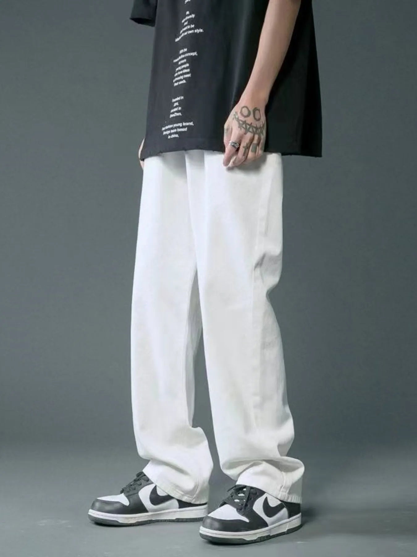 Men's Full Size Wide Leg Wash Relaxed Fit Jeans Plus Size - Jeans Junction Online