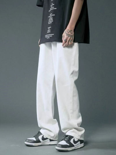 Men's Full Size Wide Leg Wash Relaxed Fit Jeans Plus Size - Jeans Junction Online