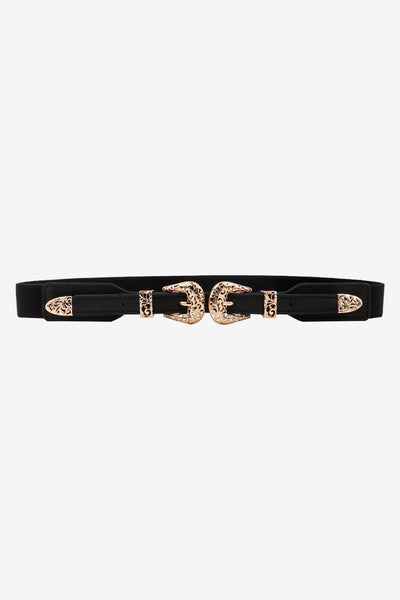 Double Buckle Elastic Belt - Jeans Junction Online
