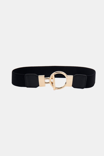 Circle Shape Buckle Zinc Alloy Buckle PU Leather Belt - Jeans Junction Online