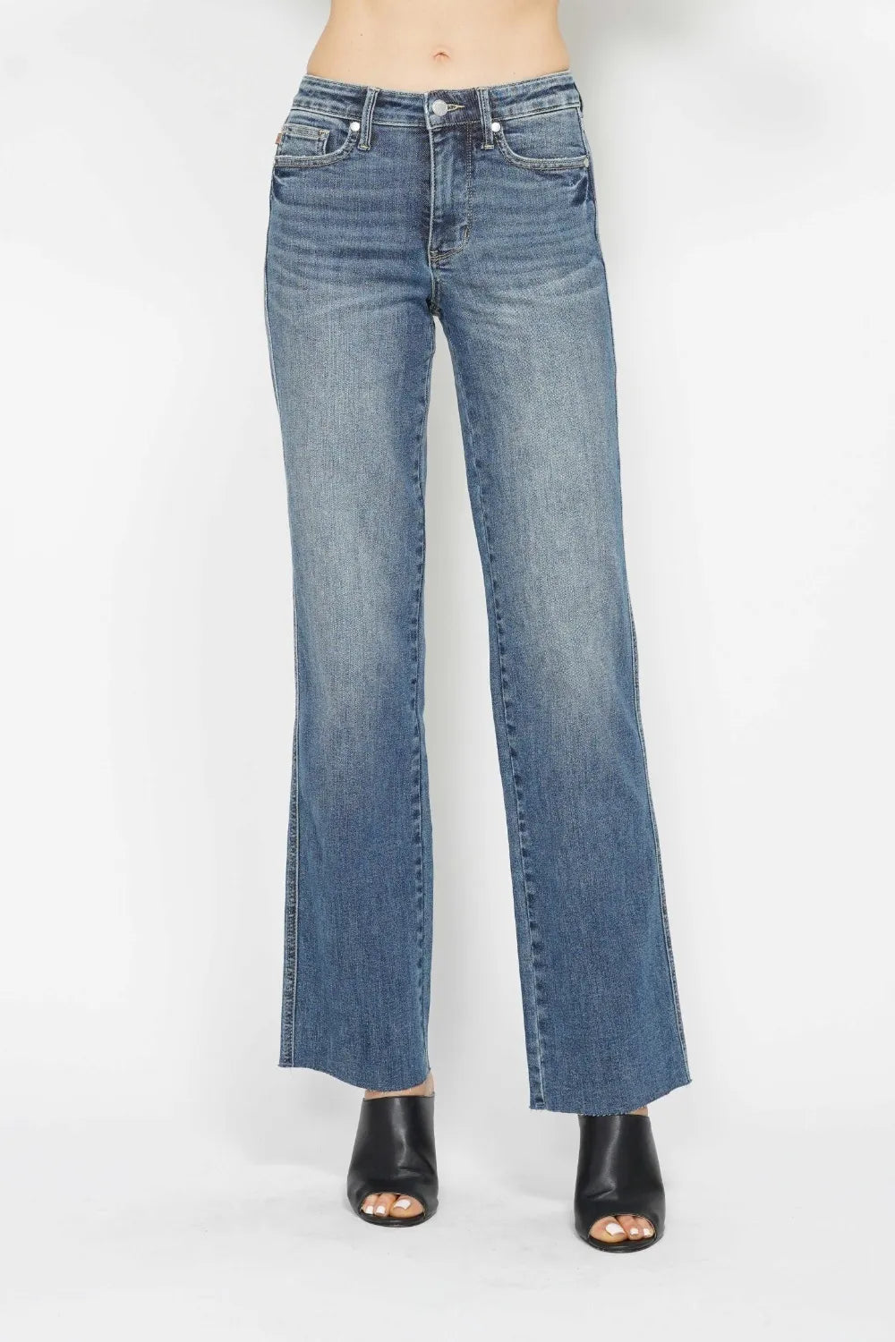 Judy Blue Full Size Tummy Control Straight Jeans - Jeans Junction Online