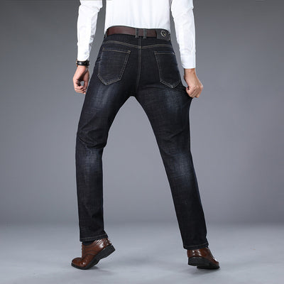 Business Straight Stretch Fashion Loose Men's Jeans - Jeans Junction Online