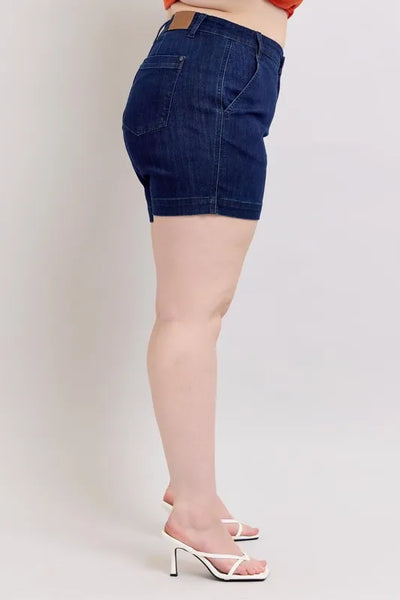 Judy Blue Full Size High Waist Denim Shorts Plus Size - Jeans Junction Online