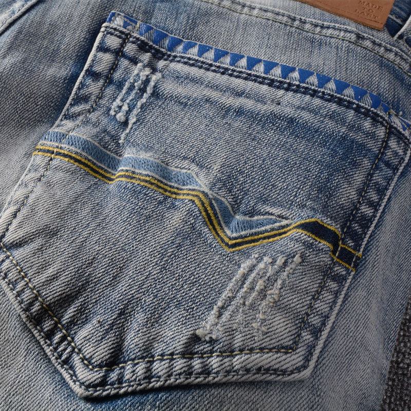 European And American Fashion Ripped Men's Jeans - Jeans Junction Online