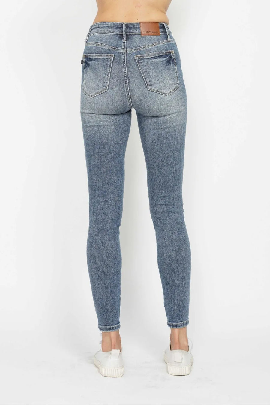 Judy Blue Full Size Tummy Control Contrast Wash Skinny Jeans - Jeans Junction Online 