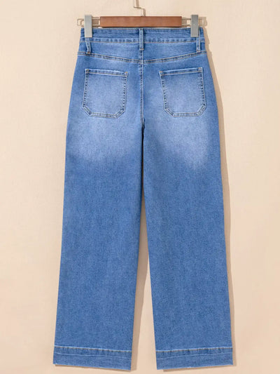High-Waisted Wide Leg Flare Jeans - Jeans Junction Online