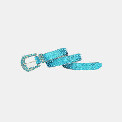 Rhinestone PU Leather Belt - Jeans Junction Online