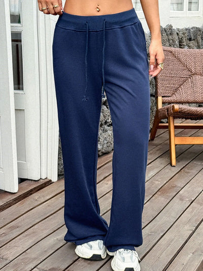 Drawstring Wide Leg Active Pants - Jeans Junction Online