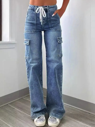 Washed Jeans with Pockets - Jeans Junction Online