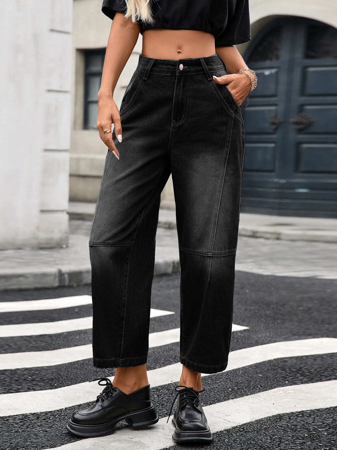 Wide Leg Jeans with Pockets - Jeans Junction Online