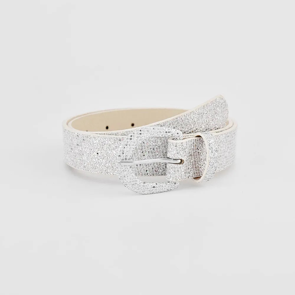 Sequin PU Leather Belt - Jeans Junction Online