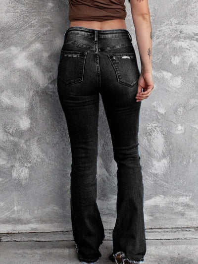 Distressed Flare Jeans - Jeans Junction Online