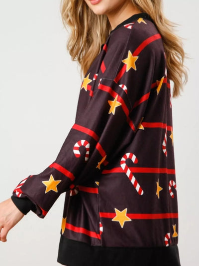 Christmas Long Sleeve Top and Pants Lounge Set - Jeans Junction Online