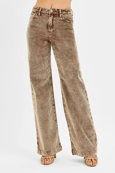 RISEN High Rise Wide Leg Corduroy Jeans - Jeans Junction Online