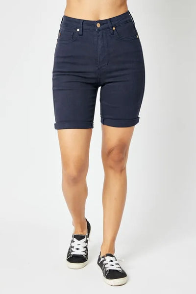 Judy Blue Full Size High Waist Tummy Control Bermuda Shorts - Jeans Junction Online