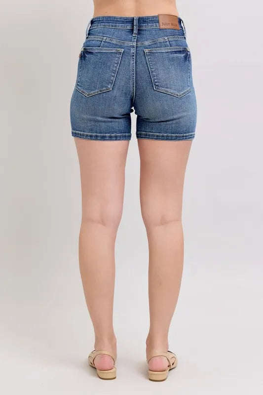 Judy Blue Full Size High Waist Denim Shorts Plus Size - Jeans Junction Online