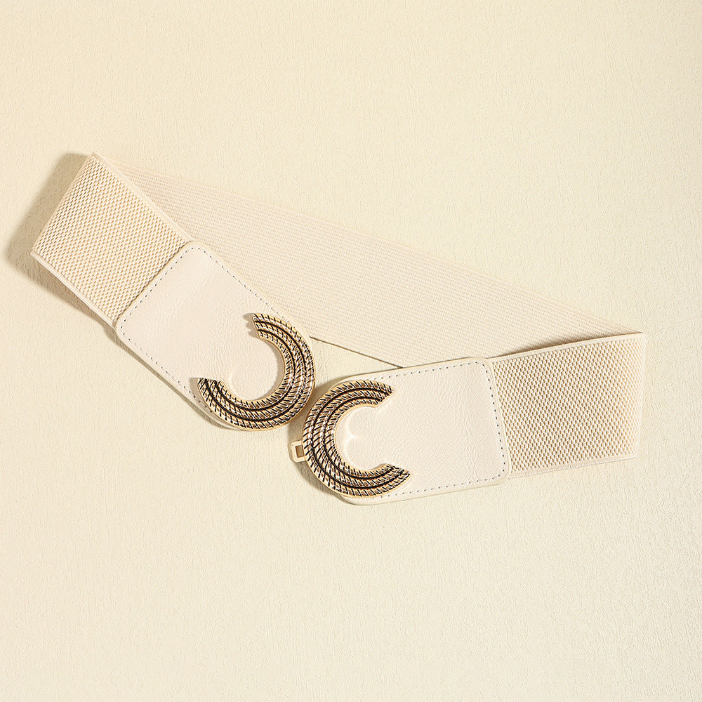 Double C Buckle Elastic Belt - Jeans Junction Online