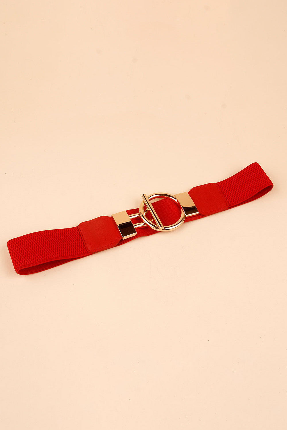 Circle Shape Buckle Zinc Alloy Buckle PU Leather Belt - Jeans Junction Online