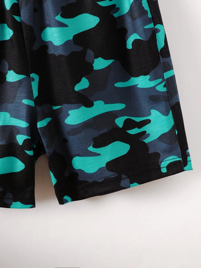 Children's Dinosaur Sleeveless Hooded Top and Pants Set - Jeans Junction Online