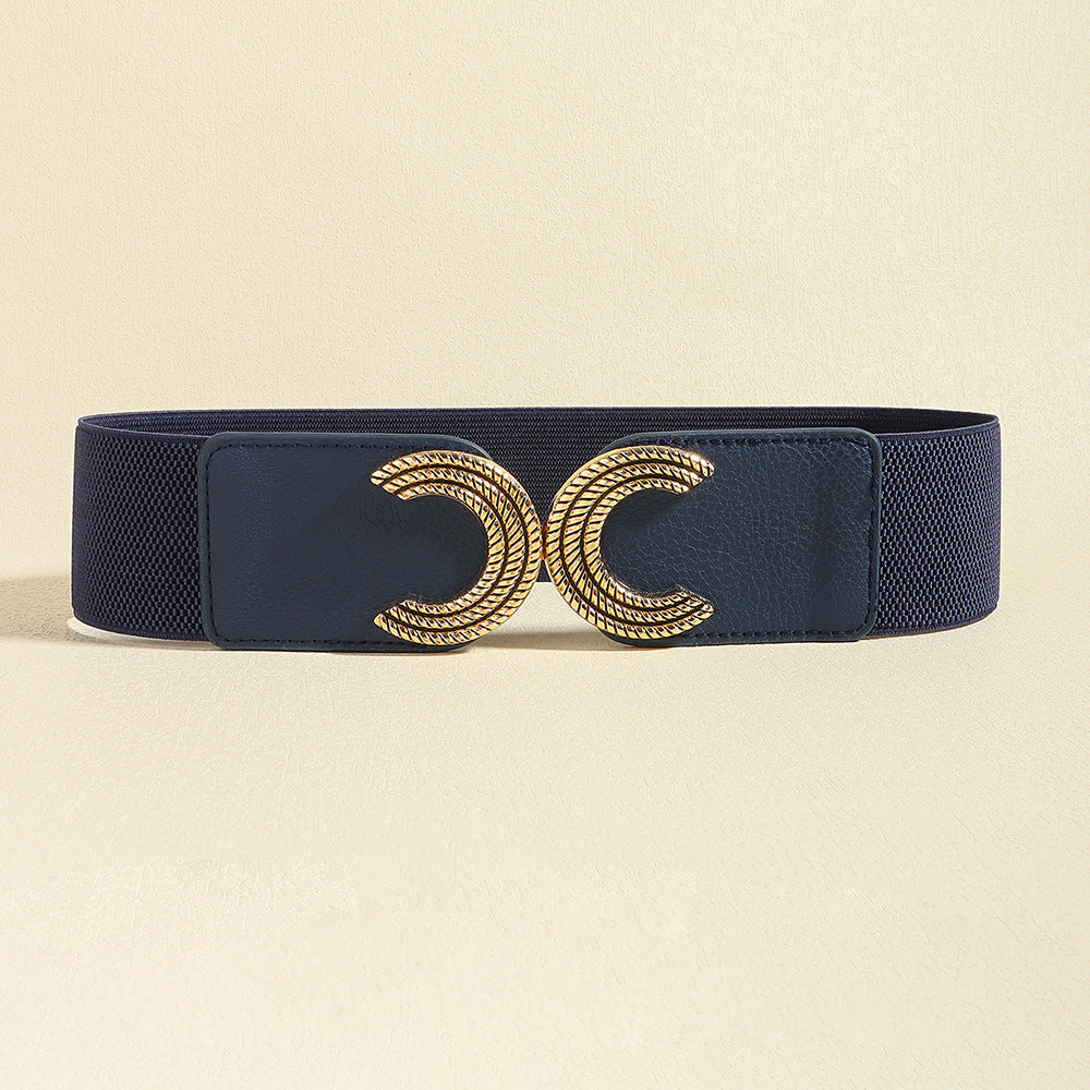 Double C Buckle Elastic Belt - Jeans Junction Online