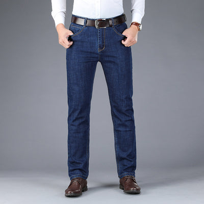 Autumn And Winter Thick Business Straight-leg Men's Jeans - Jeans Junction Online