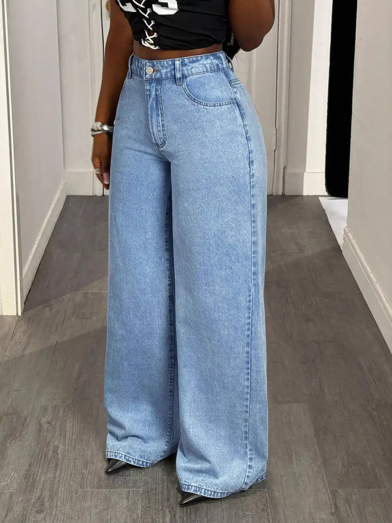GOOD LUCK Wide Leg Jeans - Jeans Junction Online