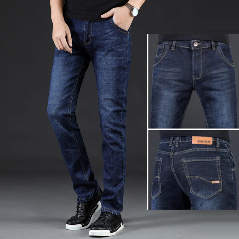 Plus Fleece Autumn And Winter Men's Jeans Straight Loose Plus Size - Jeans Junction Online 