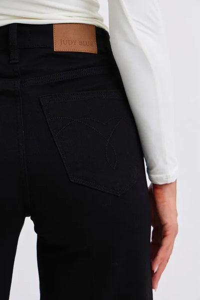 Judy Blue Full Size High Waist Reto Wide Leg W/ Cuff Plus Size - Jeans Junction Online