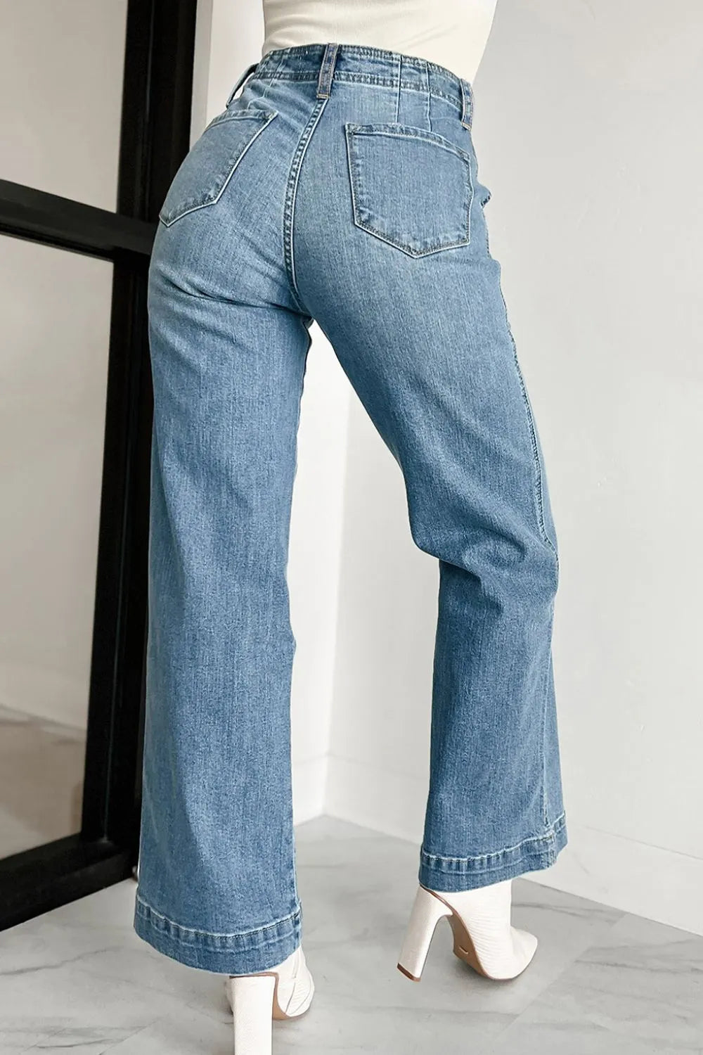 Button Fly High Waist Jeans - Jeans Junction Online