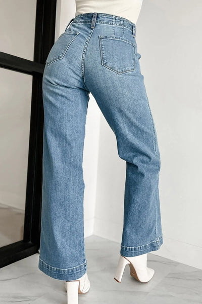 Button Fly High Waist Jeans - Jeans Junction Online
