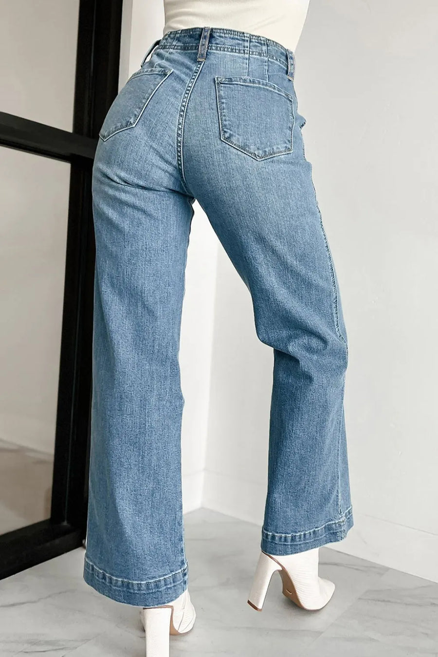 Button Fly High Waist Jeans - Jeans Junction Online 