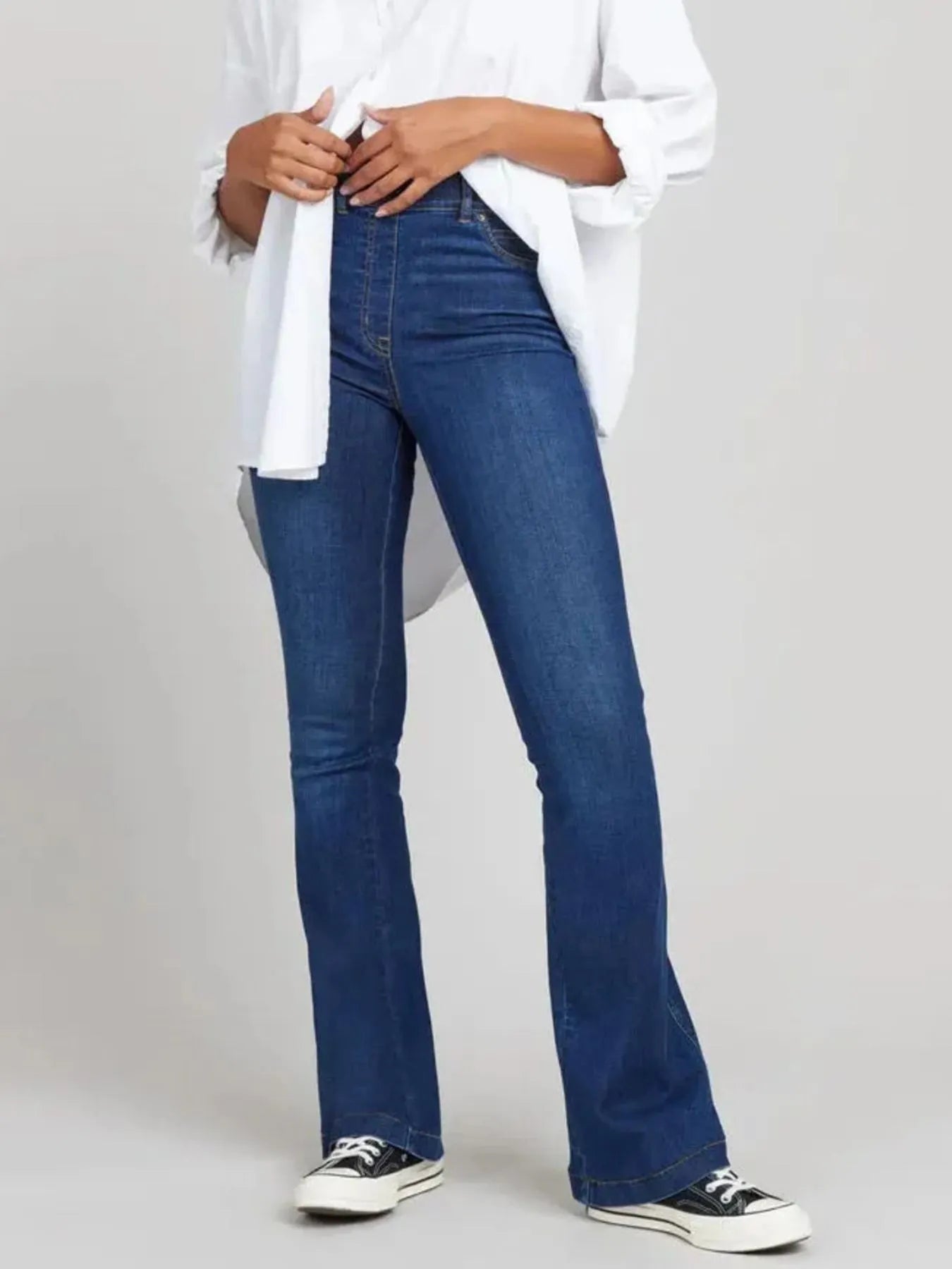 Full Size High-Waisted Flare Jeans Plus Size - Jeans Junction Online
