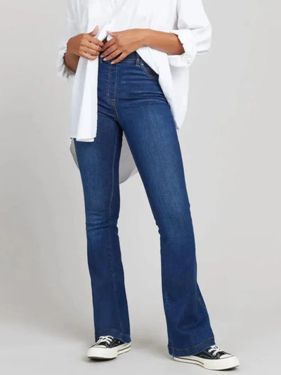 Full Size High-Waisted Flare Jeans Plus Size - Jeans Junction Online